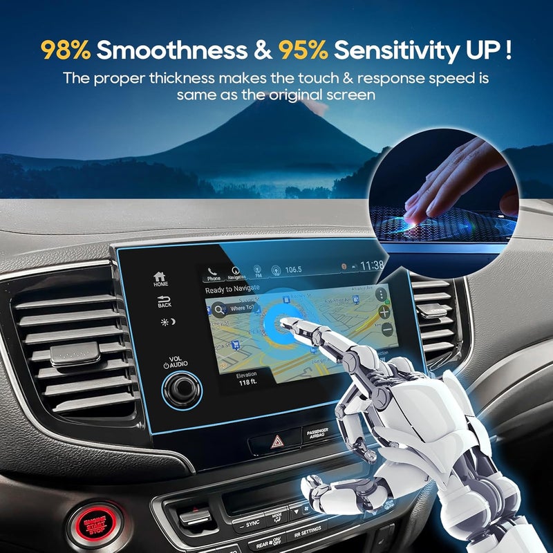 LFOTPP For 2025 Honda Passport Screen Protector - 2019~2025 Passport (EX-L/TrailSport/Black Edition/Elite/Touring) 8 inch Touchscreen [ClarityHD+] Anti Fingerprint 9H Hardness Tempered Glass* - Image 5